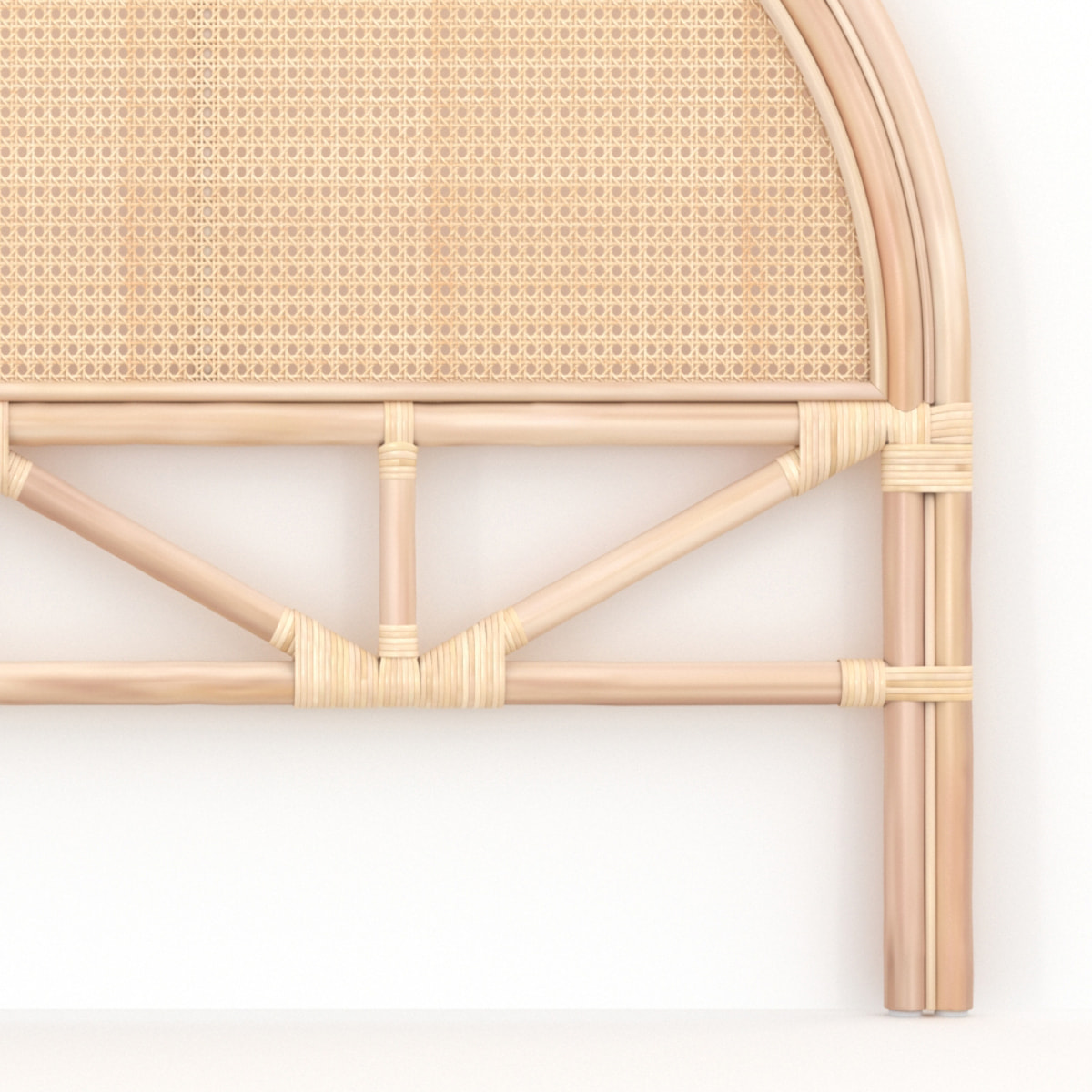 Tête de lit 140 cm en rotin et cannage - Madya