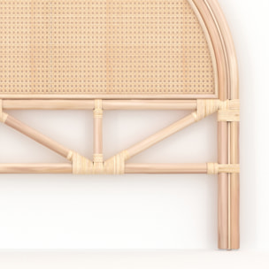 Tête de lit 140 cm en rotin et cannage - Madya