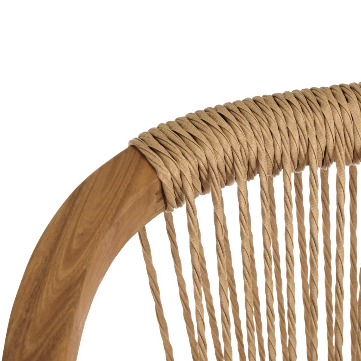 VICK - Lot de 2 fauteuils en acacia huilé et cordage synthétique