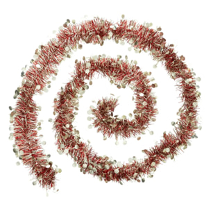 Guirlande de Noël pastille 100x4x2m rouge et or