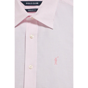 Camisa raya yale rosa con logo bordado Rigby Go