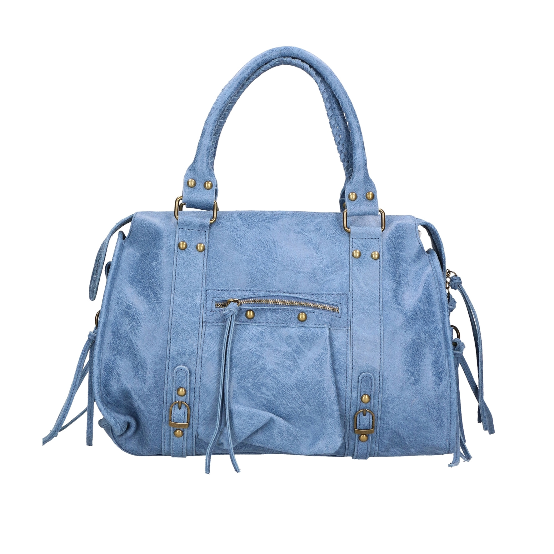 Borsa a spalla da donna - Modello Elara - Vera pelle - 41.0 x 28.0 x 13.0 cm