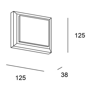 Forlight Aplique Ip65 Grove Diffuser Square Led 2W 4000K Negro 172Lm