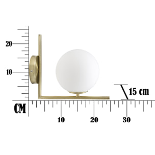 LAMPADA DA MURO GLAMY CM 15X25X22