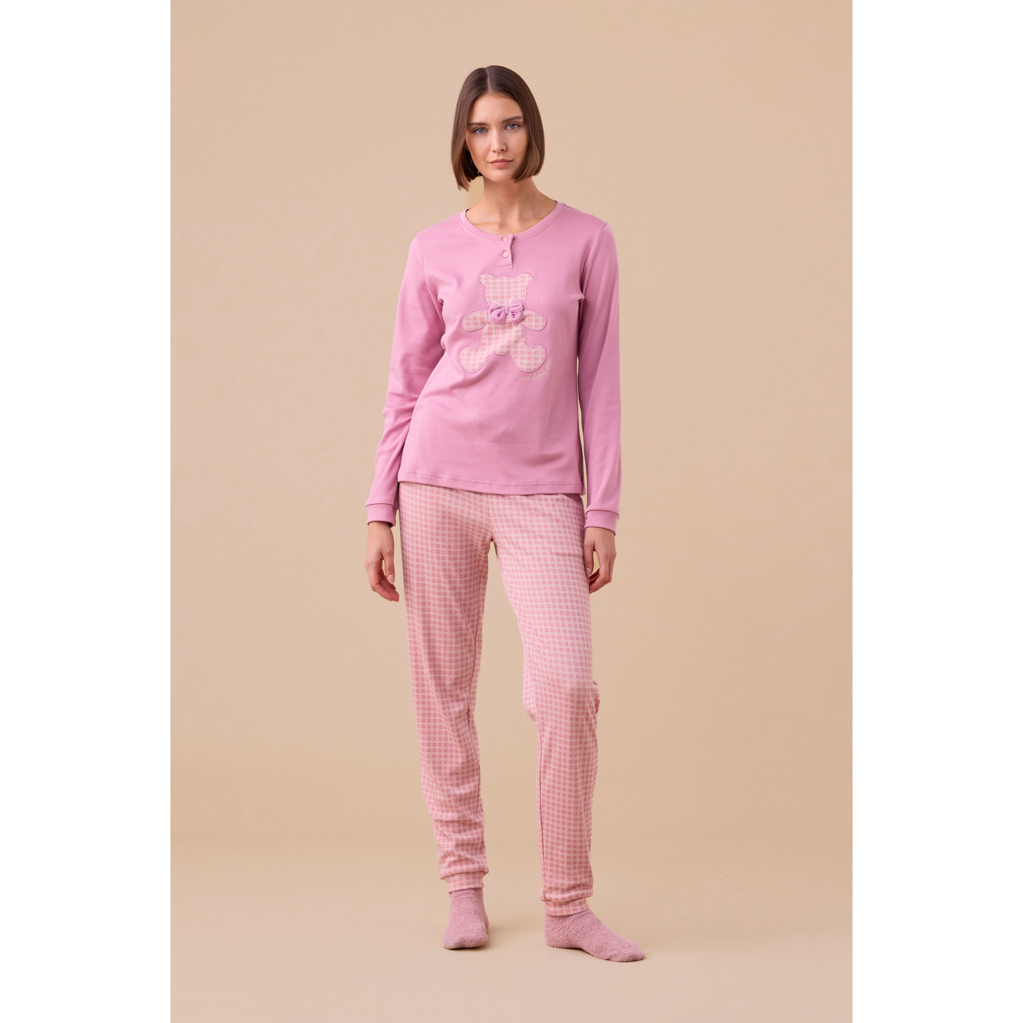 Pigiama donna caldo cotone articolo bear. Noidinotte