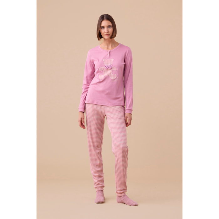 Pigiama donna caldo cotone articolo bear. Noidinotte