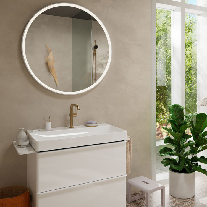 Mitigeur lavabo Tecturis S 210 Fine Ecosmart+ avec bonde clic-clac, Bronze brossé