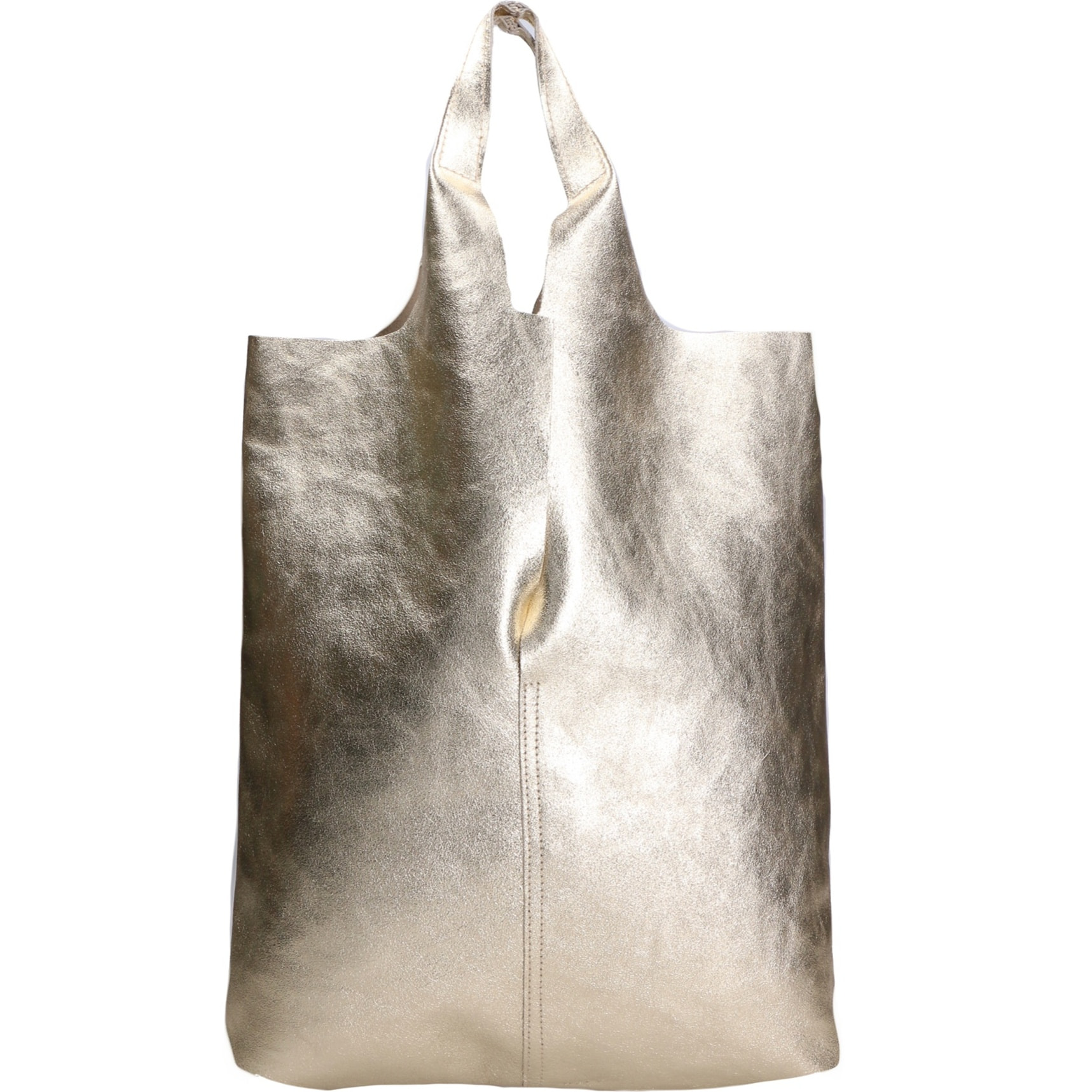 Borsa a spalla da donna - Modello Argenta - Pelle laminata - 44.0 x 38.0 x 3.0 cm