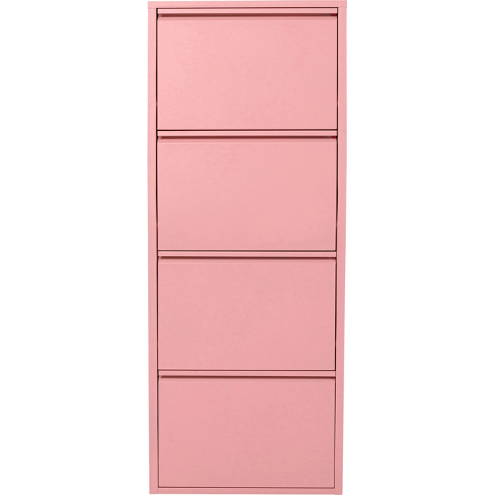 Casier à chaussures Caruso rose 4 tiroirs Kare Design