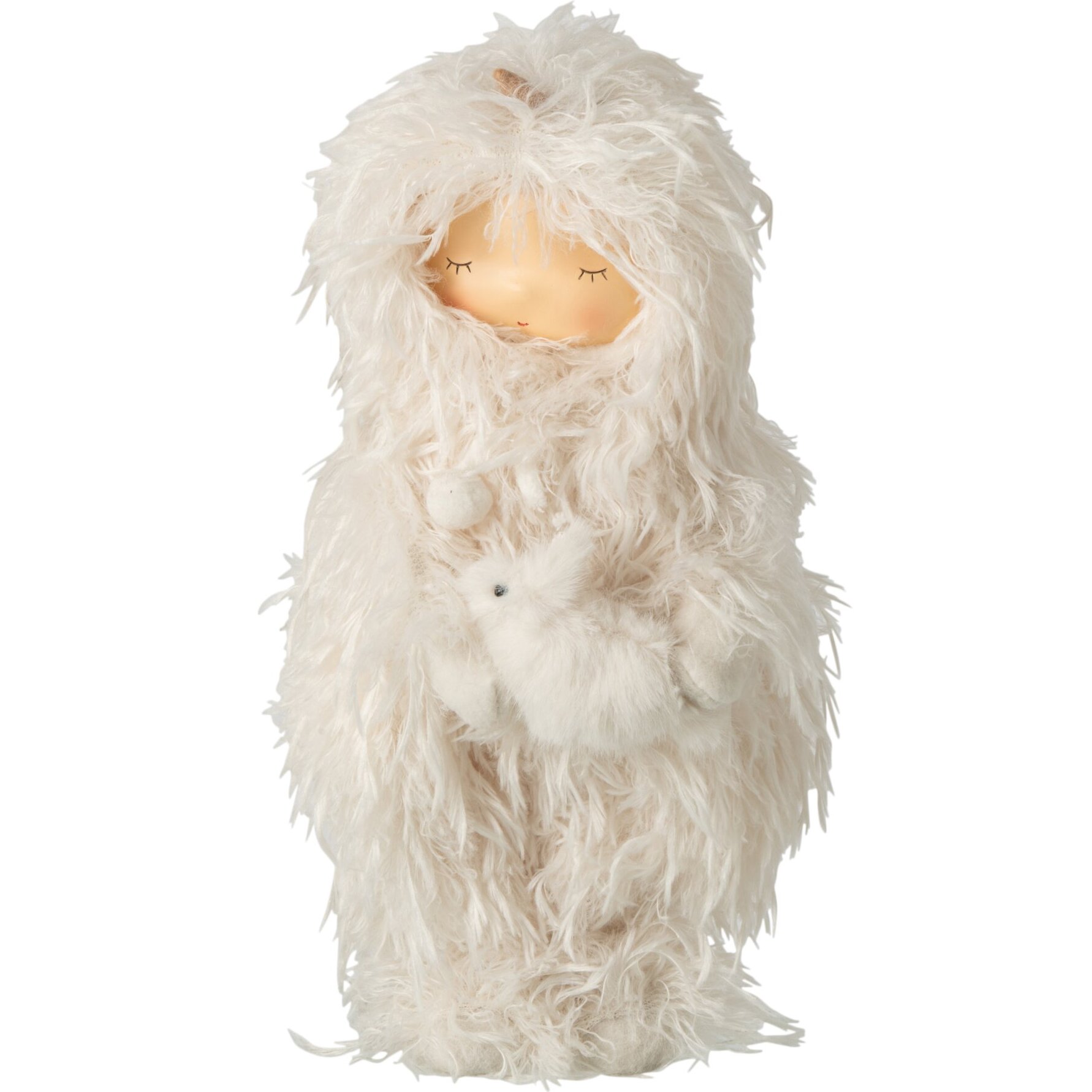 J-Line Enfant coq et lapin - polyester - blanc