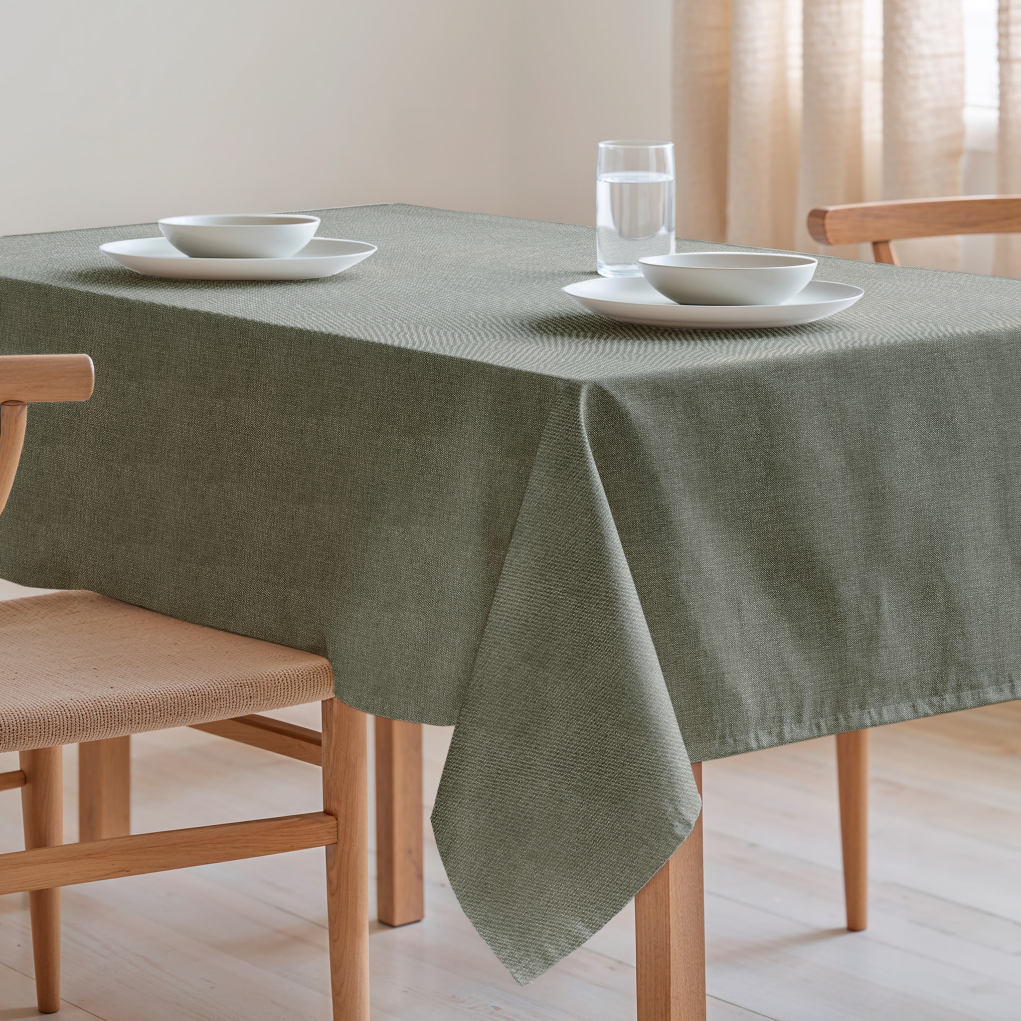 Nappe jacquard unie antitache INDRA MUSGO