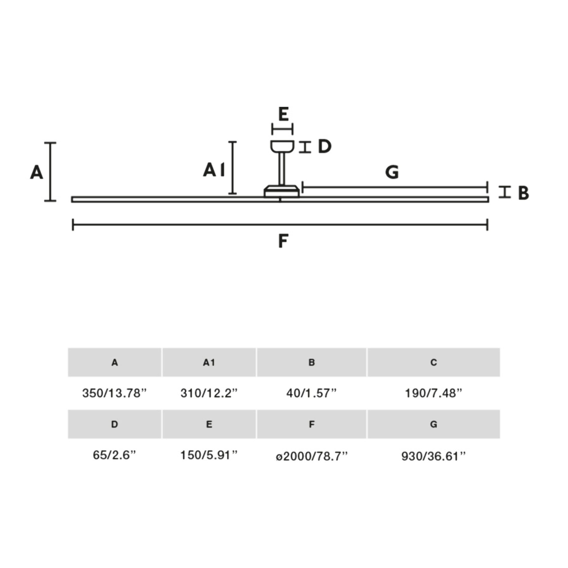 BIGWOOD 20 XL Ventilatore a soffitto bianco/pino