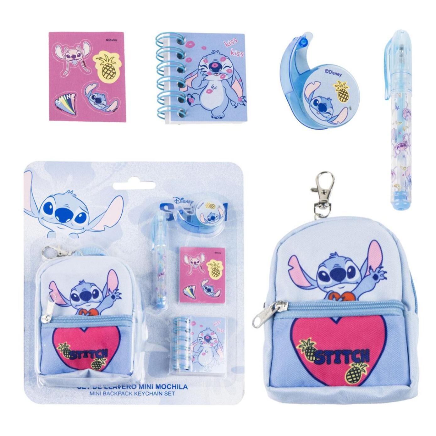 Set de papelería minimochila stitch