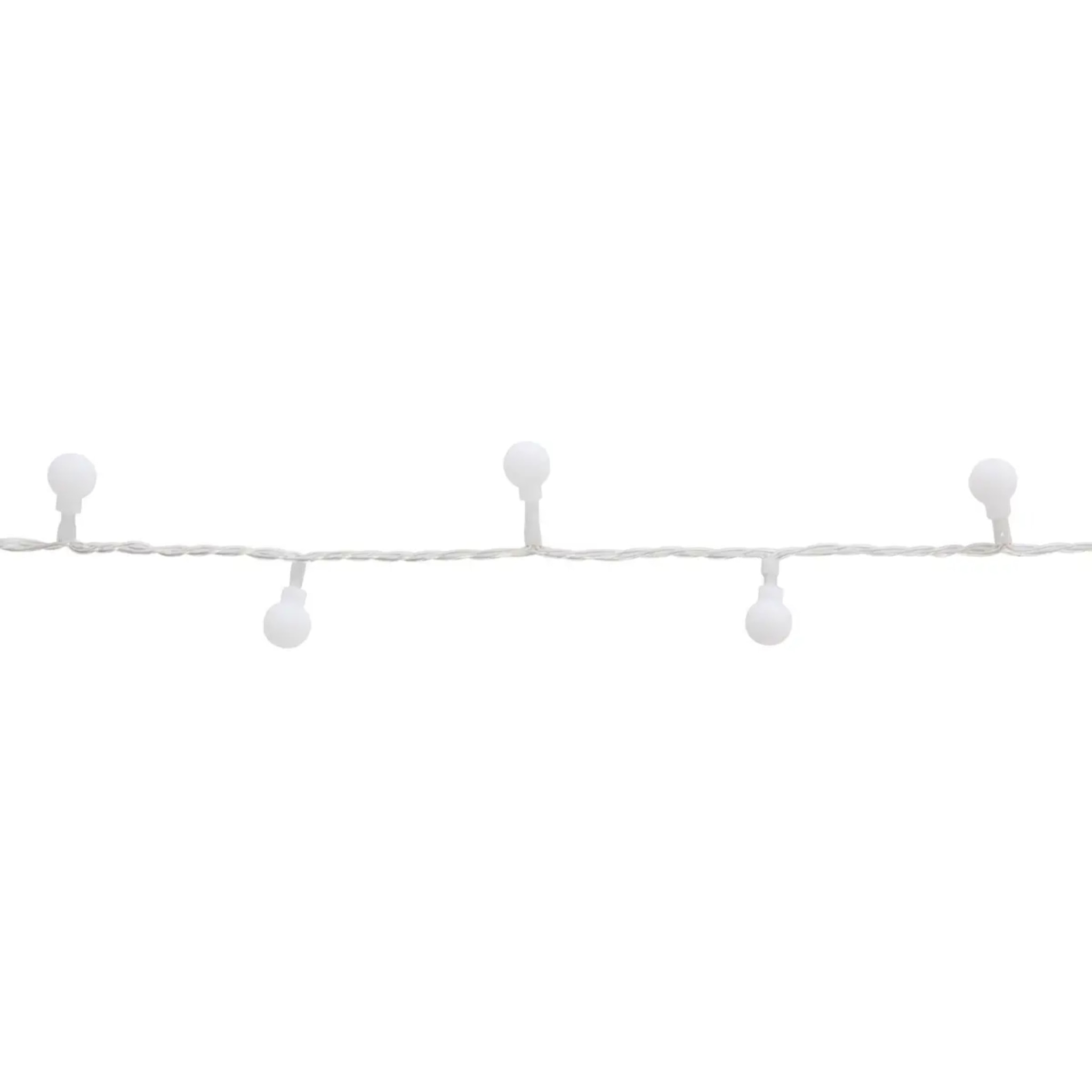 Guirlande lumineuse boules d'extérieur 7,5 m 100 LED blanc froid 13 fonctions sur secteur