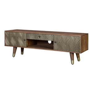 Mueble TV - madera de mango - 46x140x40cm