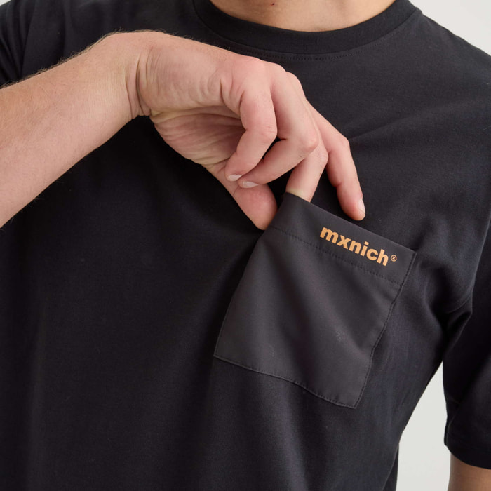 Camiseta MUNICH Collage streetwear hombre de algodón orgánico negro