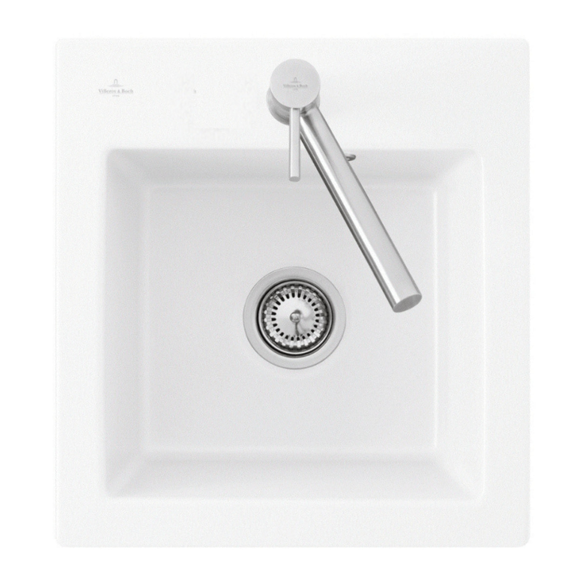 Evier 1 bac sans egouttoir Subway Pure XS 47,5 x 51 cm Blanc