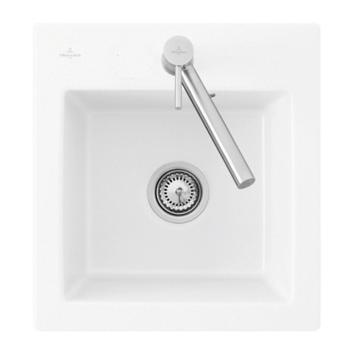 Evier 1 bac sans egouttoir Subway Pure XS 47,5 x 51 cm Blanc
