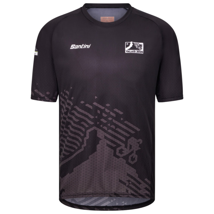 2025 Uci Mtb World Championships - Tech T-Shirt - Nero - Unisex