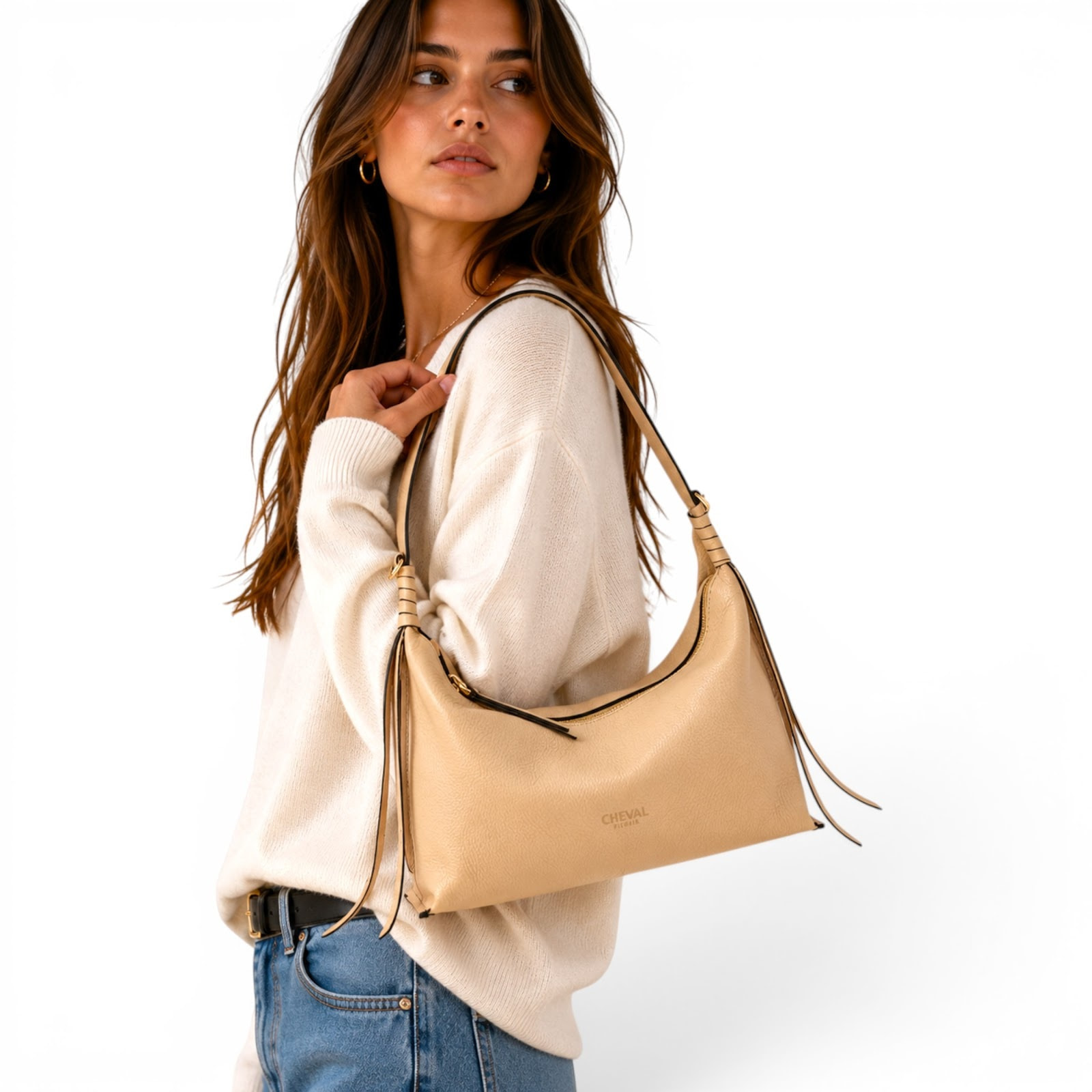 Borsa a spalla Cheval Firenze Laila Mini A/S Savana Beige