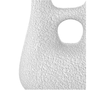 Vase décoratif blanc en terre cuite H42cm - Cruz