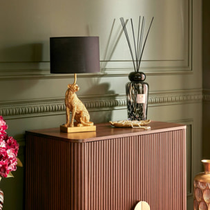 Lampe à poser champignon secteur Gepi doré H47,5cm