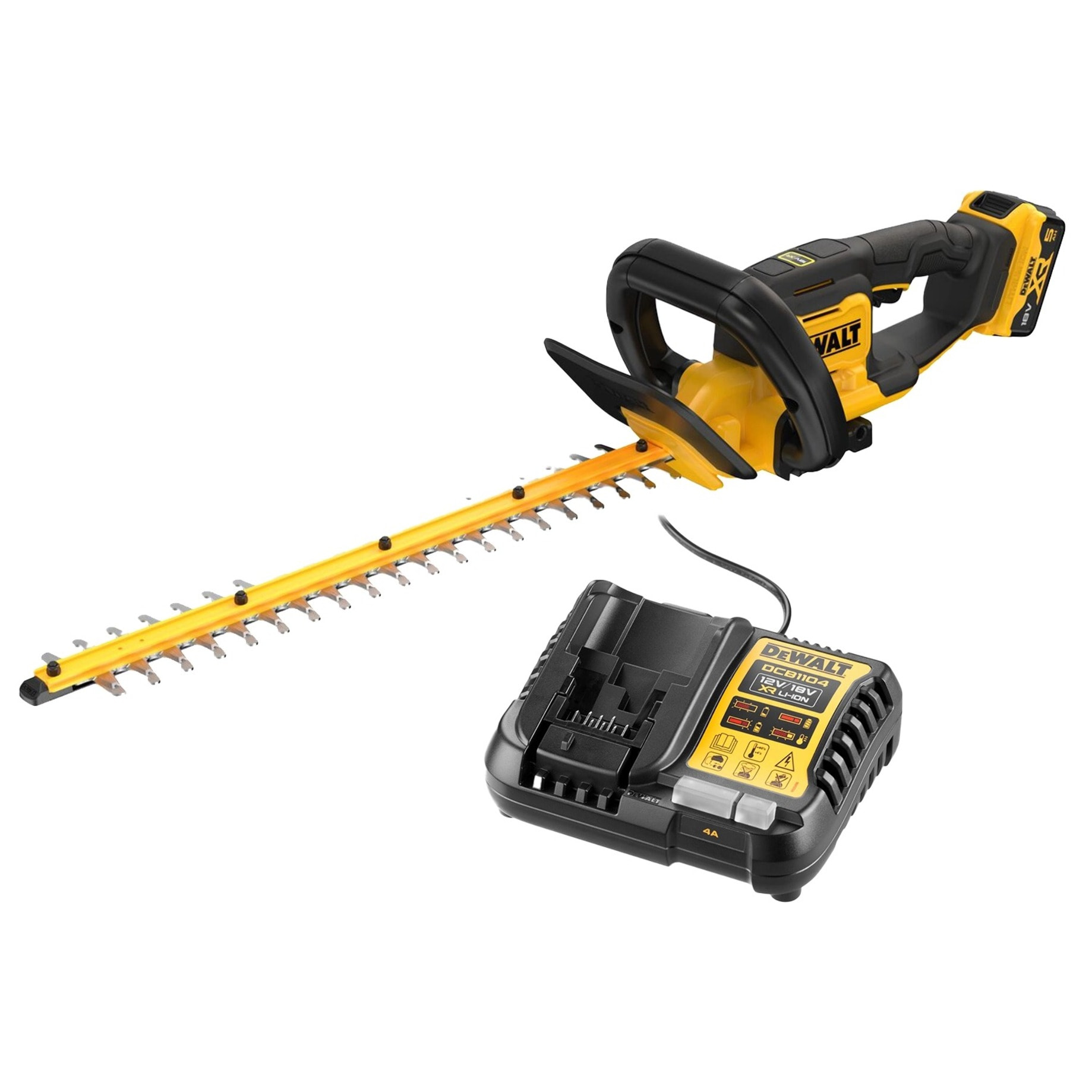 Taille haies 55 cm écartement de 19 mm XR 18V 5 Ah Li-ion - DEWALT - DCMHT562P1-QW