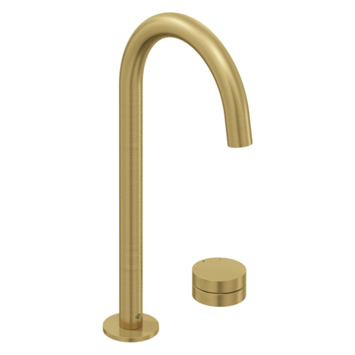 Mitigeur lavabo 2 trous XL Grands Boulevards Laiton brossé