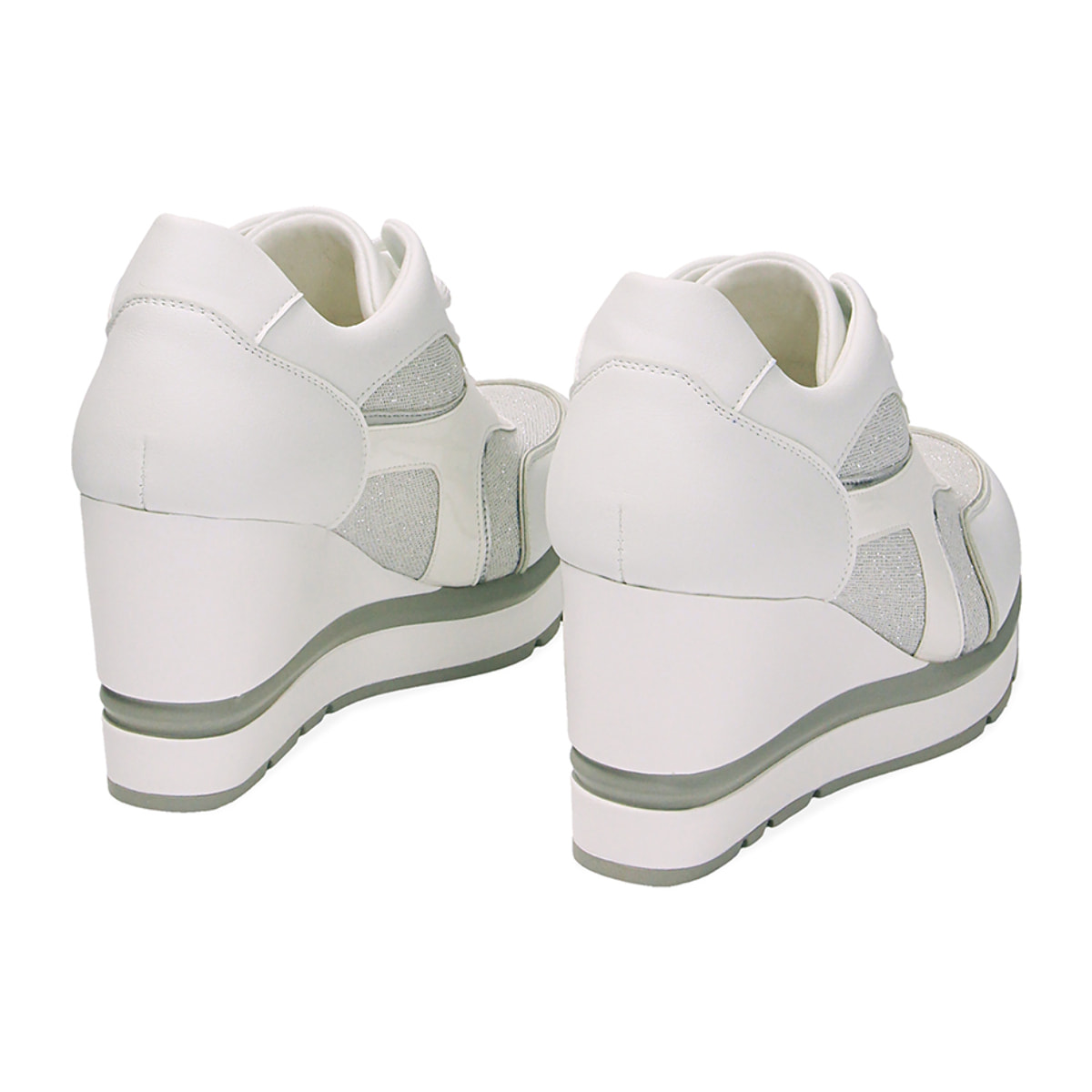 Sneakers plateau bianche