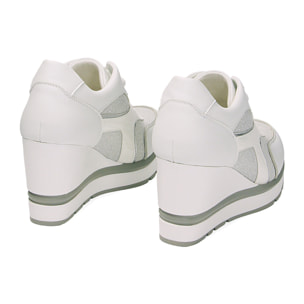 Sneakers plateau bianche