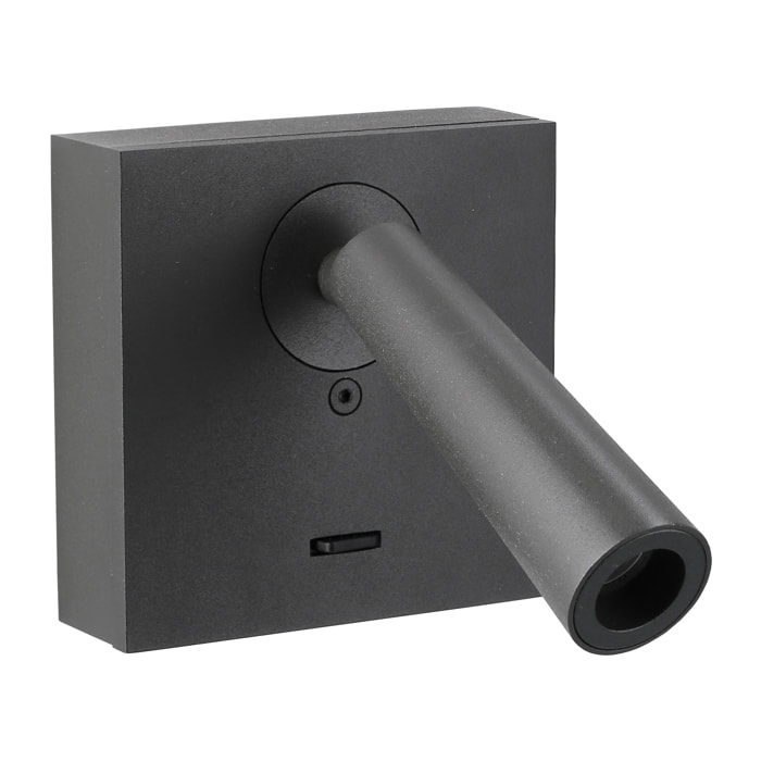 LEDS C4 Luz de lectura gamma mix&match square led 2.2w 2700k gris urbano 137lm