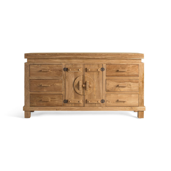 Aparador de Madera de Teca Estilo Oriental Rústico