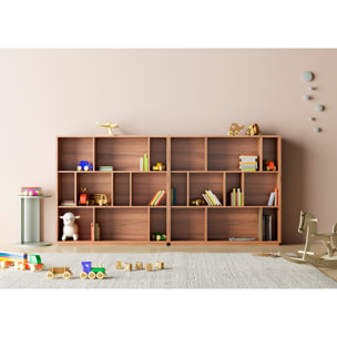 Estantería librería Nack melamina nogal 117x119x32 cm