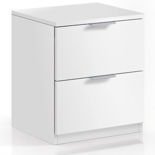 Mesita Noche 2 Cajones 45x38x34 Cm Blanco