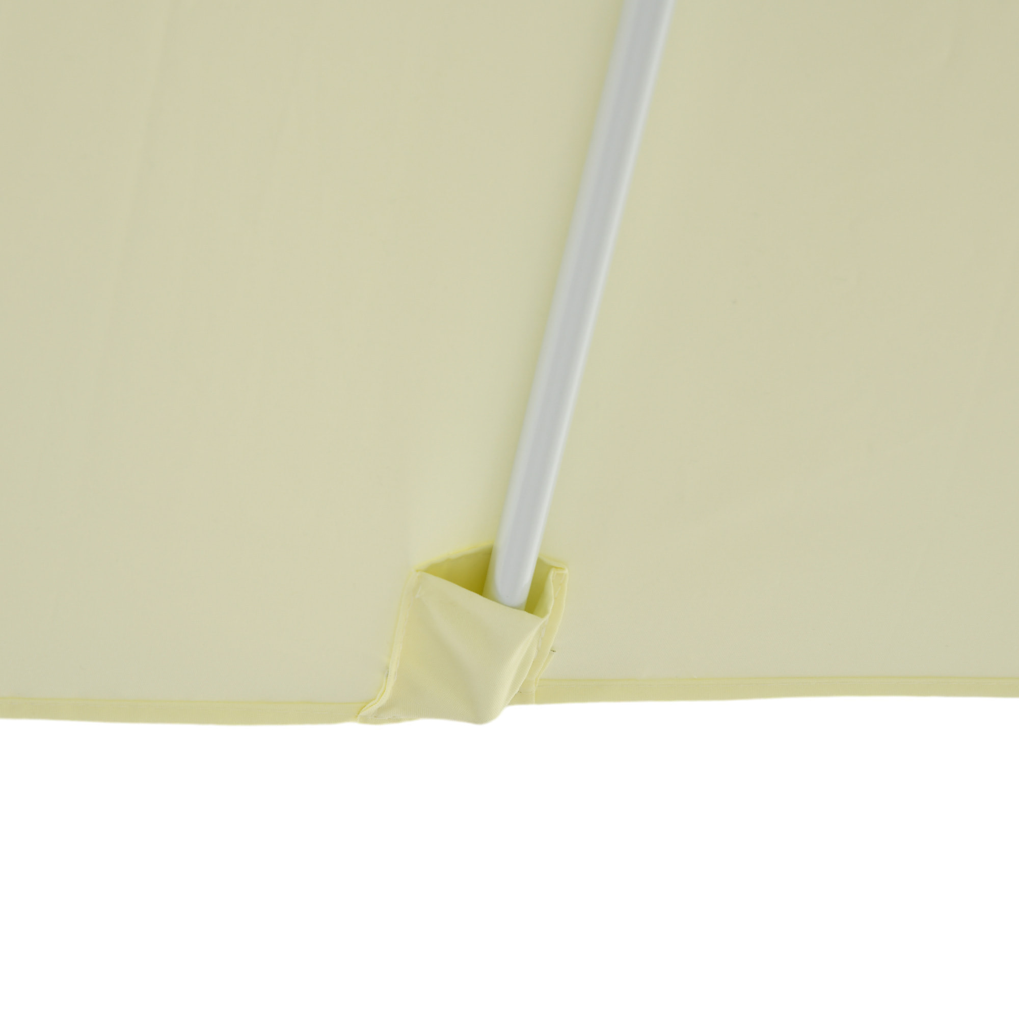 Parasol de jardin carré réglable dim. 2,48L x 2,48l x 2,50H m alu métal polyester haute densité 180 g/m² beige