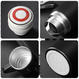 Set di thermos da 500ml e 3 tazze isolanti. Mantenimento del freddo e del caldo da 6 a 12 ore.