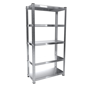 Scaffale In Metallo Alta Portata Con 5 Ripiani Regolabili Ideale Per Garage Officina Cantina Capannone Magazzino Design Modulare 187 x 100 x 30 cm