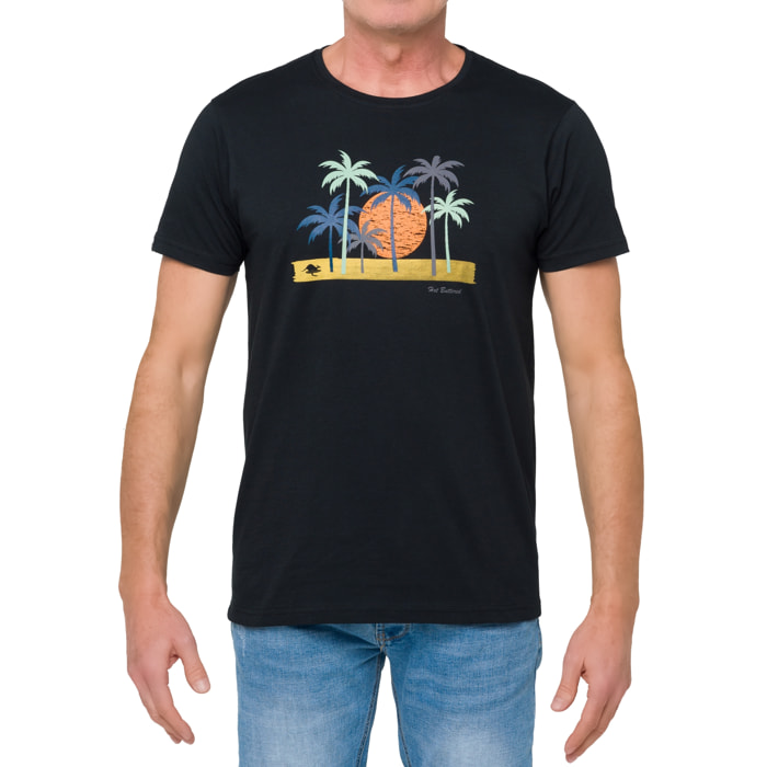 T-shirt in cotone 150 gr Hot Buttered Waigeo nero.