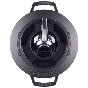 Service à Fondue en Fonte Staub, Rond, 2 anses, Noir Mat