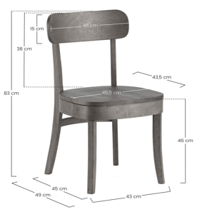 Juego de mesa 140x80 cm y 4 sillas de comedor Nala