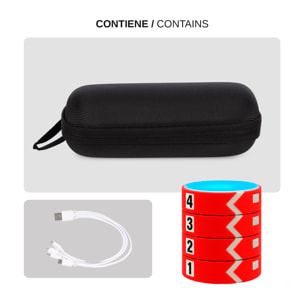 Set di 4 luci di allenamento alla reazione con telecomando e 4 modalità di gioco. Ideali per migliorare i riflessi e la coordinazione, con fissaggio magnetico.