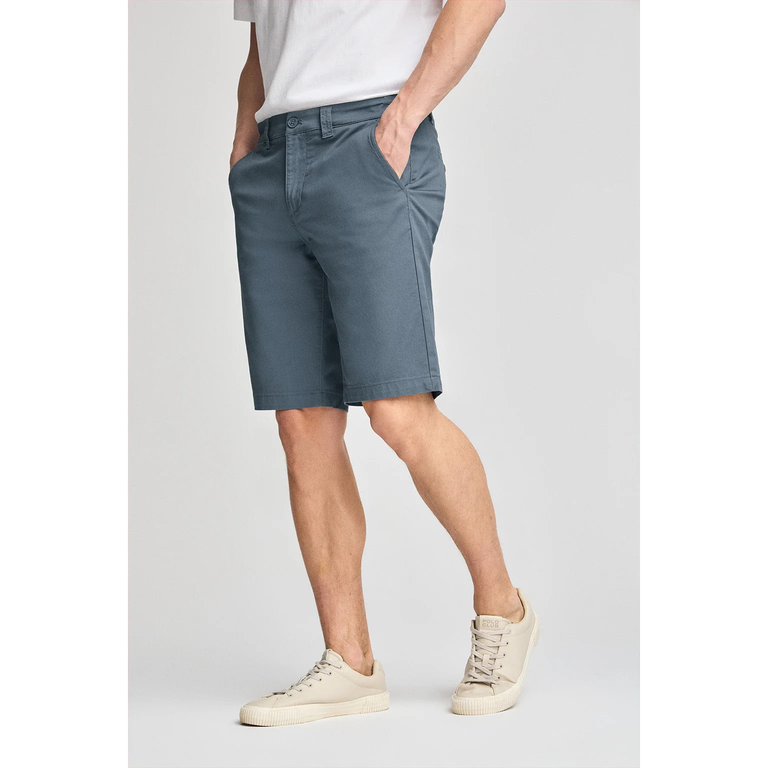 Bermuda relax azul denim con detalles Polo Club