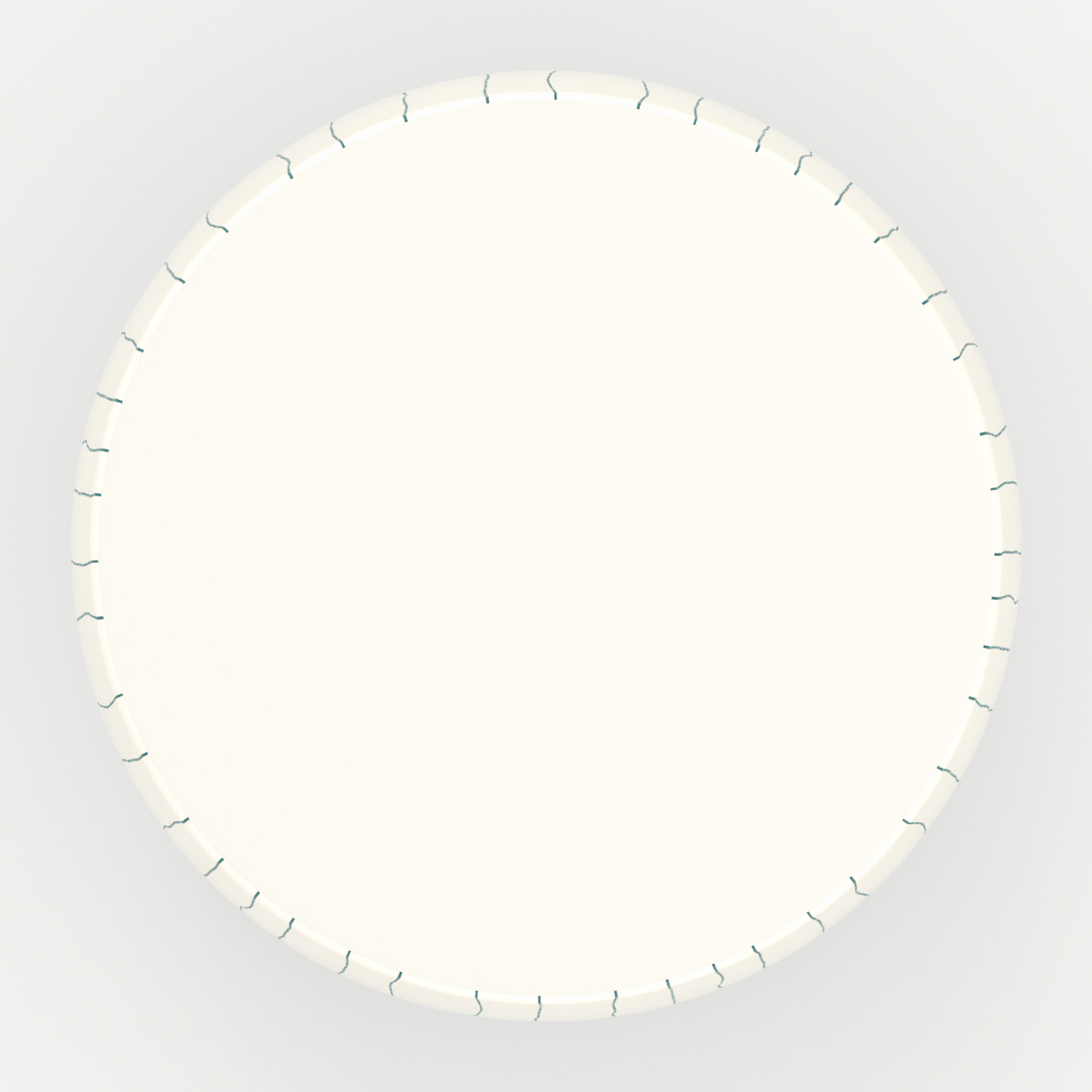 Table d'appoint ronde en métal blanc rayé D26 cm - Nello