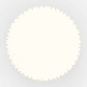 Table d'appoint ronde en métal blanc rayé D26 cm - Nello
