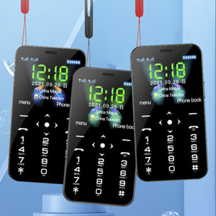 DAM Telefono cellulare  Mini D13 3G, 128 MB di ROM. Schermo da 1,8''. Doppia scheda SIM. 3,9x0,9x8,2 centimetri. Colore: verde scuro