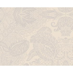 Set pur coton motif jacquard beige Mille isaphire parchemin