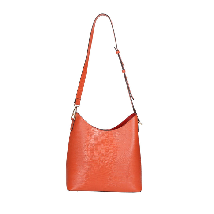 Borsa a spalla da donna - Modello Carmine - Vera pelle - 27.0 x 23.0 x 9.0 cm