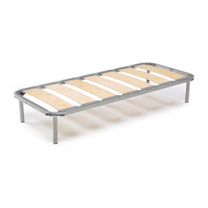 Rete letto singolo Arthurista, Rete ortopedica a doghe larghe, 100% Made in Italy, Cm 80x190h 31