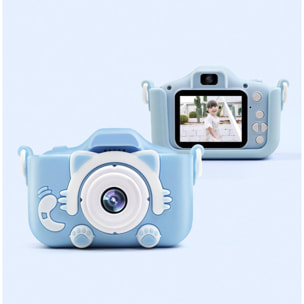 Fotocamera digitale X2, design Cat, foto e video 20mpx, per bambini. Zoom digitale 8x, lettore MP3, giochi.