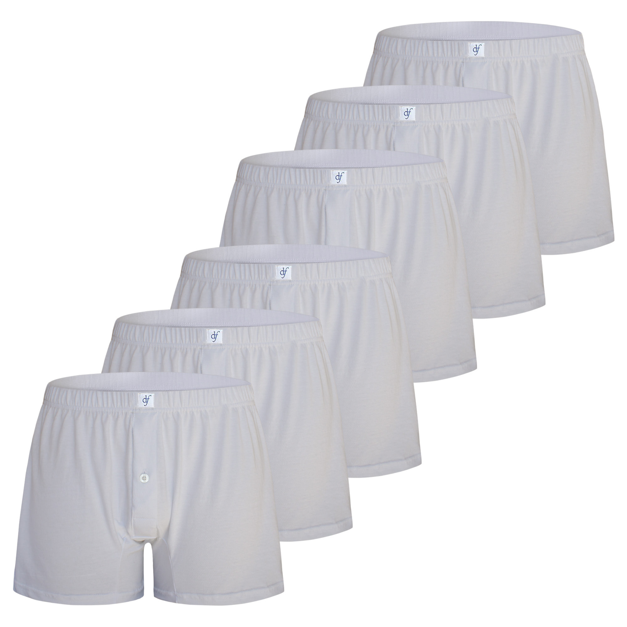 Boxer Uomo De Fonseca 100% Cotone Art. DF940 Conf.6pz Bianco